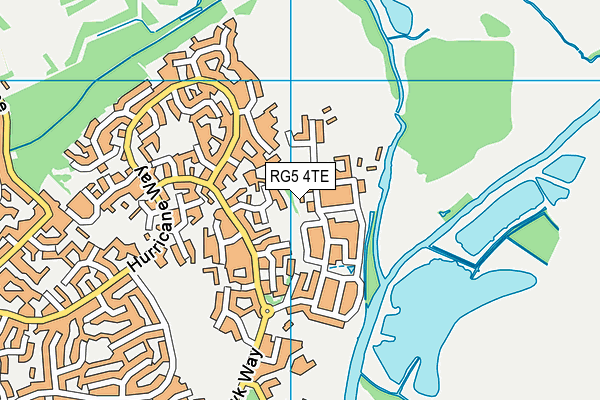 RG5 4TE map - OS VectorMap District (Ordnance Survey)