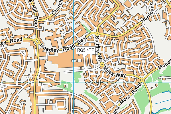 RG5 4TF map - OS VectorMap District (Ordnance Survey)