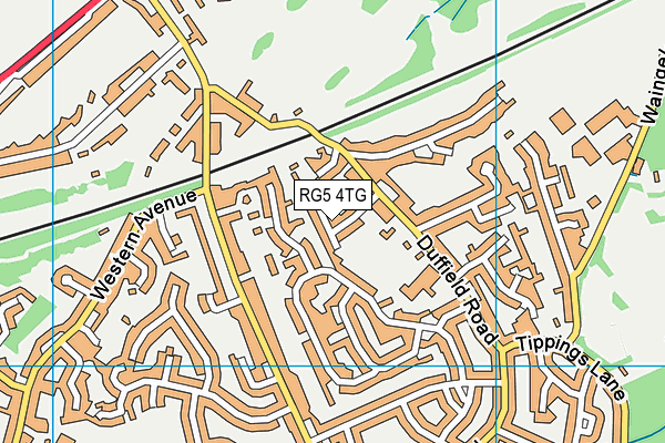 RG5 4TG map - OS VectorMap District (Ordnance Survey)