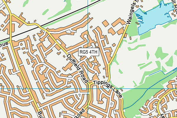 RG5 4TH map - OS VectorMap District (Ordnance Survey)