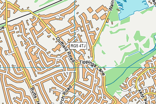 RG5 4TJ map - OS VectorMap District (Ordnance Survey)