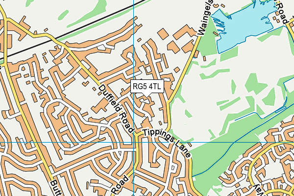RG5 4TL map - OS VectorMap District (Ordnance Survey)