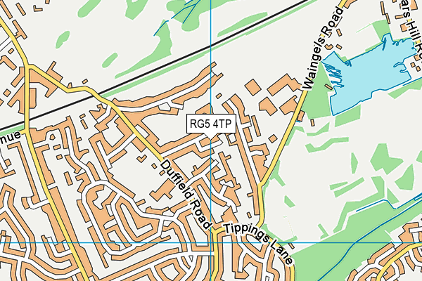 RG5 4TP map - OS VectorMap District (Ordnance Survey)