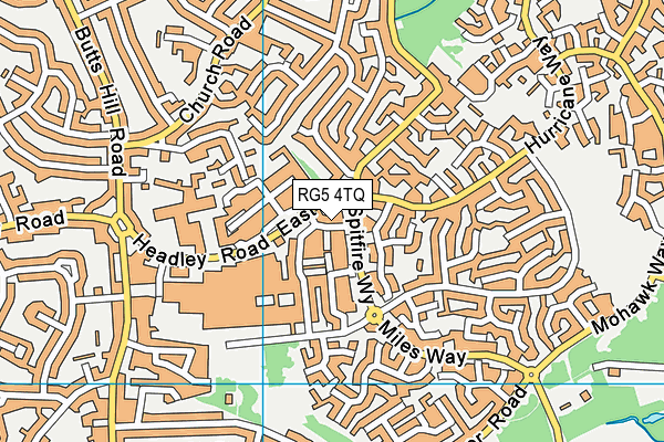 RG5 4TQ map - OS VectorMap District (Ordnance Survey)