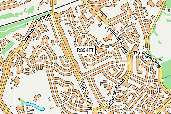 RG5 4TT map - OS VectorMap District (Ordnance Survey)