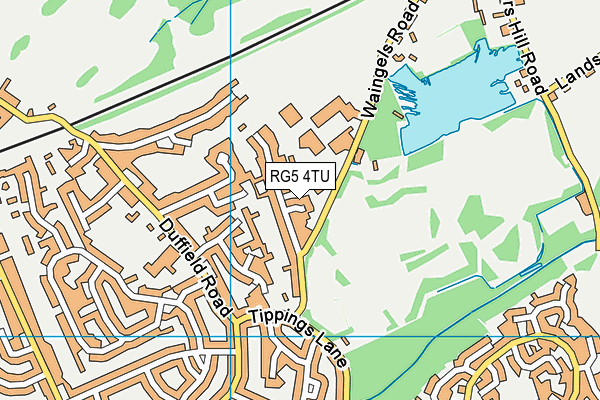 RG5 4TU map - OS VectorMap District (Ordnance Survey)