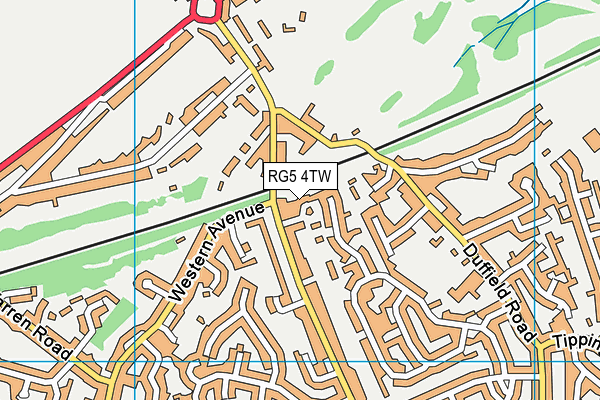 RG5 4TW map - OS VectorMap District (Ordnance Survey)