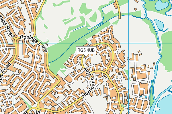 RG5 4UB map - OS VectorMap District (Ordnance Survey)