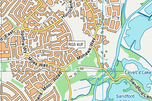 RG5 4UF map - OS VectorMap District (Ordnance Survey)
