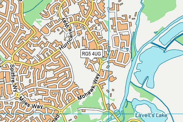 RG5 4UG map - OS VectorMap District (Ordnance Survey)