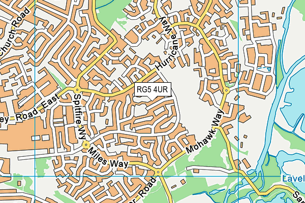 RG5 4UR map - OS VectorMap District (Ordnance Survey)
