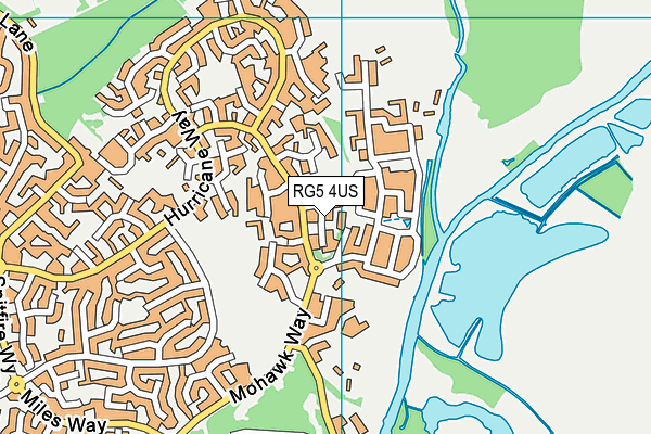 RG5 4US map - OS VectorMap District (Ordnance Survey)