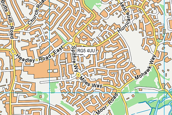 RG5 4UU map - OS VectorMap District (Ordnance Survey)
