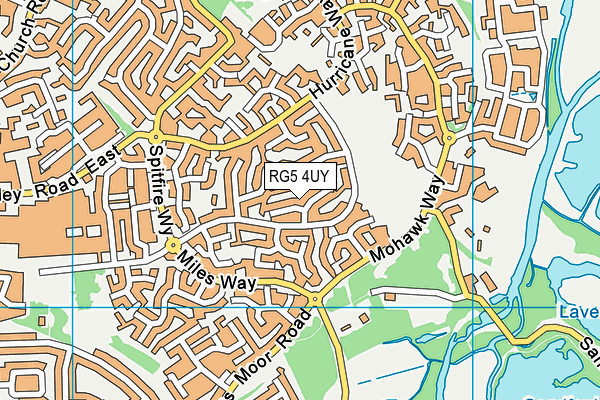 RG5 4UY map - OS VectorMap District (Ordnance Survey)