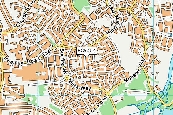 RG5 4UZ map - OS VectorMap District (Ordnance Survey)