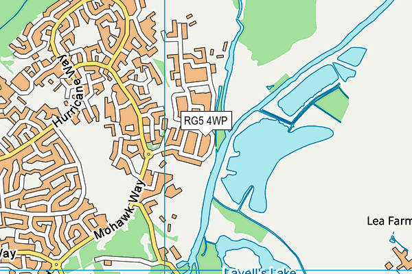RG5 4WP map - OS VectorMap District (Ordnance Survey)