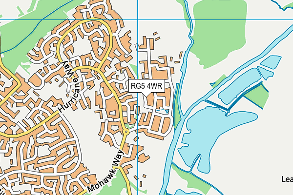 RG5 4WR map - OS VectorMap District (Ordnance Survey)