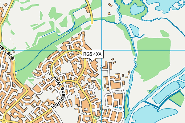 RG5 4XA map - OS VectorMap District (Ordnance Survey)