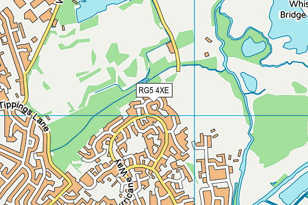 RG5 4XE map - OS VectorMap District (Ordnance Survey)