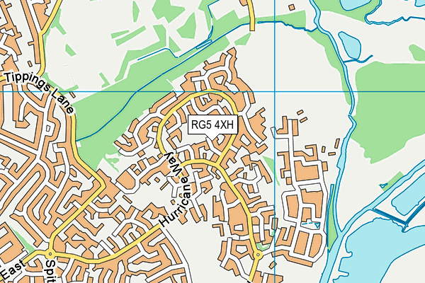 RG5 4XH map - OS VectorMap District (Ordnance Survey)