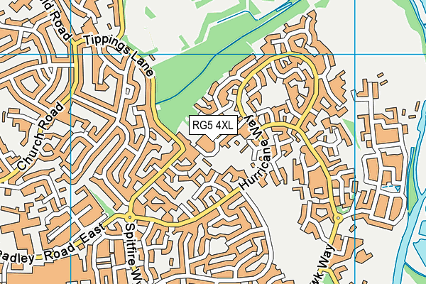 RG5 4XL map - OS VectorMap District (Ordnance Survey)