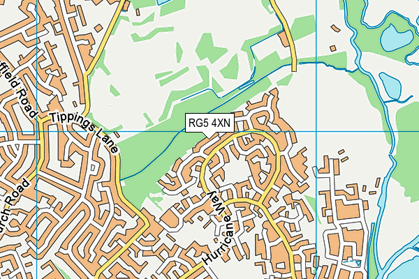 RG5 4XN map - OS VectorMap District (Ordnance Survey)