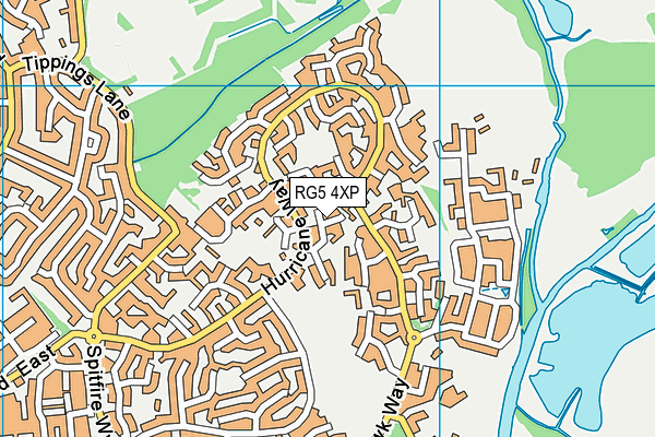 RG5 4XP map - OS VectorMap District (Ordnance Survey)