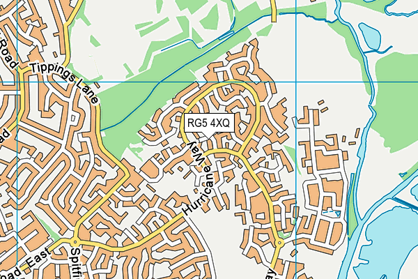 RG5 4XQ map - OS VectorMap District (Ordnance Survey)