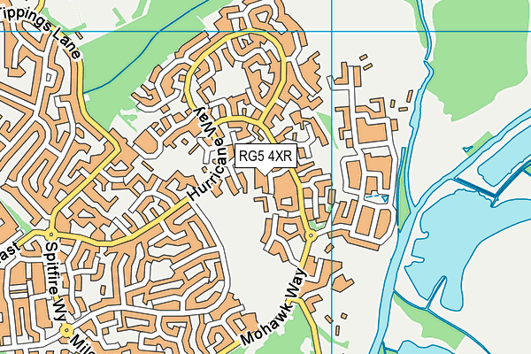RG5 4XR map - OS VectorMap District (Ordnance Survey)