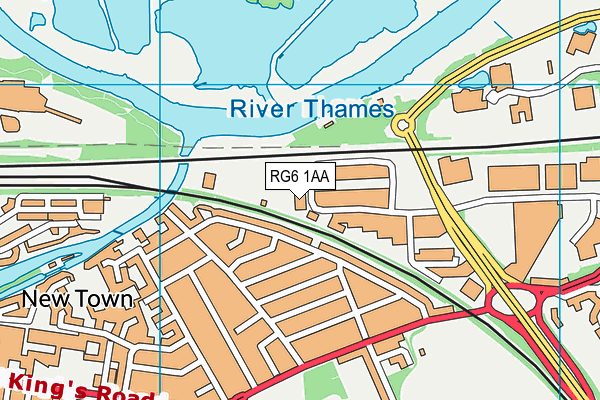 RG6 1AA map - OS VectorMap District (Ordnance Survey)