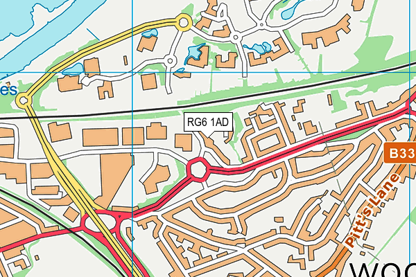 RG6 1AD map - OS VectorMap District (Ordnance Survey)