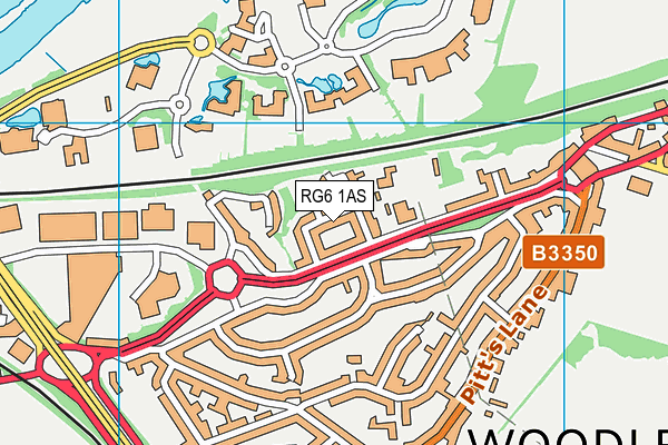 RG6 1AS map - OS VectorMap District (Ordnance Survey)