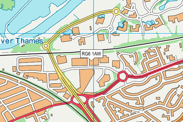 RG6 1AW map - OS VectorMap District (Ordnance Survey)
