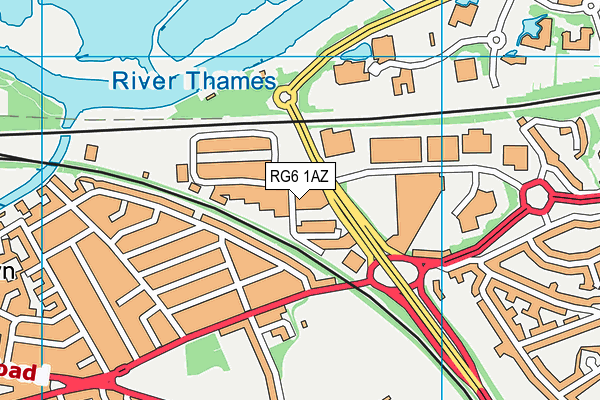 RG6 1AZ map - OS VectorMap District (Ordnance Survey)