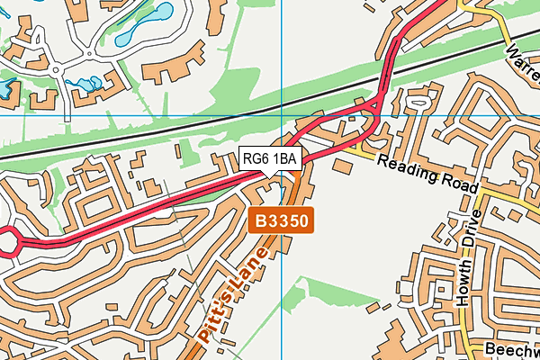 RG6 1BA map - OS VectorMap District (Ordnance Survey)