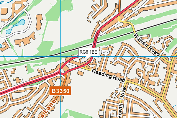 RG6 1BE map - OS VectorMap District (Ordnance Survey)