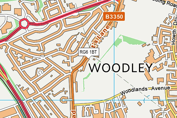 RG6 1BT map - OS VectorMap District (Ordnance Survey)