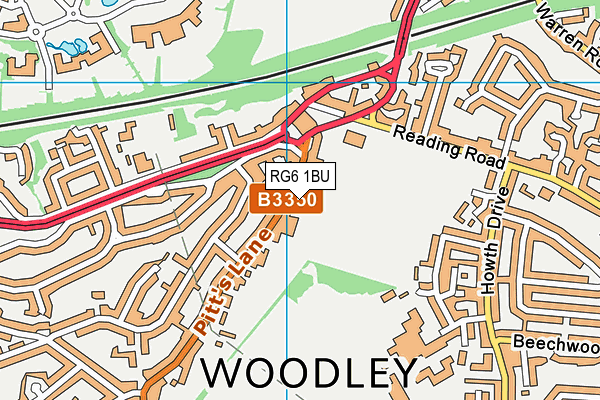 RG6 1BU map - OS VectorMap District (Ordnance Survey)