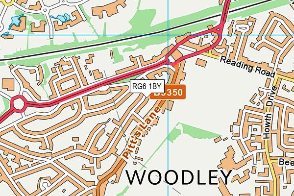 RG6 1BY map - OS VectorMap District (Ordnance Survey)