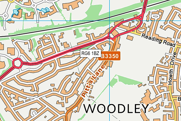 RG6 1BZ map - OS VectorMap District (Ordnance Survey)