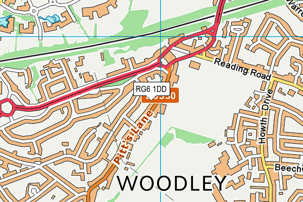 RG6 1DD map - OS VectorMap District (Ordnance Survey)