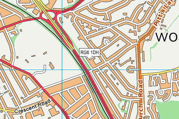 RG6 1DH map - OS VectorMap District (Ordnance Survey)