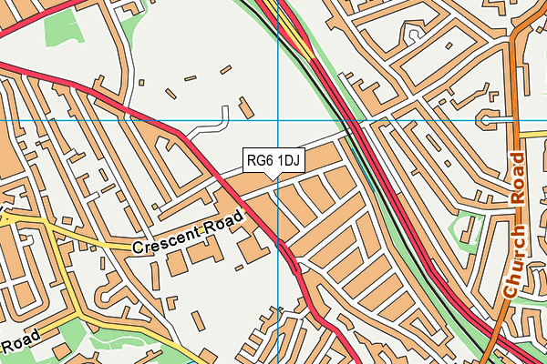 RG6 1DJ map - OS VectorMap District (Ordnance Survey)