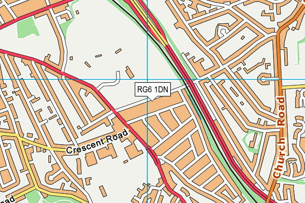 RG6 1DN map - OS VectorMap District (Ordnance Survey)