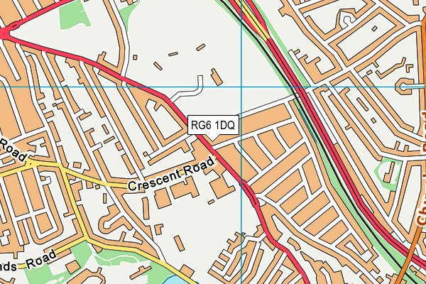 RG6 1DQ map - OS VectorMap District (Ordnance Survey)