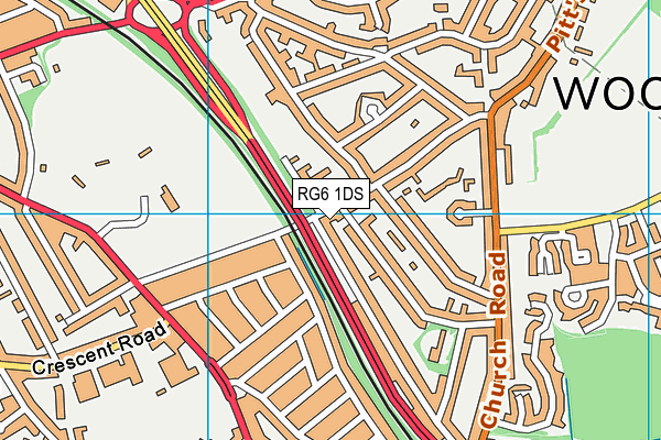 RG6 1DS map - OS VectorMap District (Ordnance Survey)