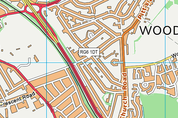 RG6 1DT map - OS VectorMap District (Ordnance Survey)