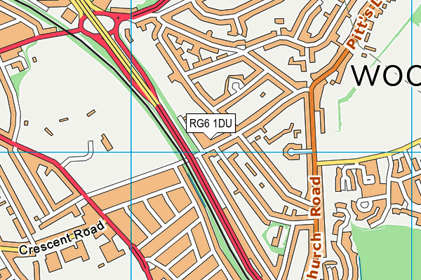 RG6 1DU map - OS VectorMap District (Ordnance Survey)