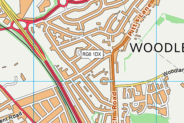 RG6 1DX map - OS VectorMap District (Ordnance Survey)