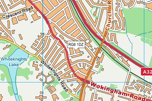 RG6 1DZ map - OS VectorMap District (Ordnance Survey)